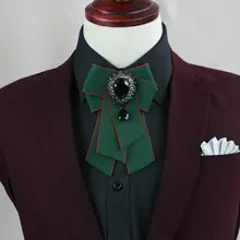 Модные дизайнерские мужские Роскошные офисные Свадебные Клубные Галстуки аксессуары для галстуков Винтажный Британский галстук-бабочка со стразами