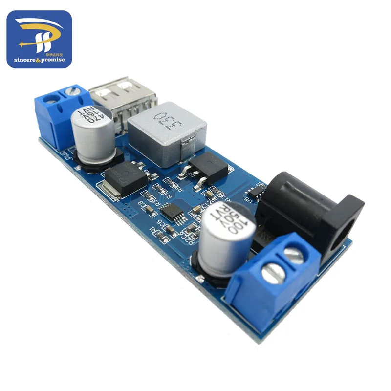 DC-DC 24V/12V To 5V 5A Step Down Power Supply Buck Converter Replace LM2596S Adjustable USB Step-down Charging Module For Phone