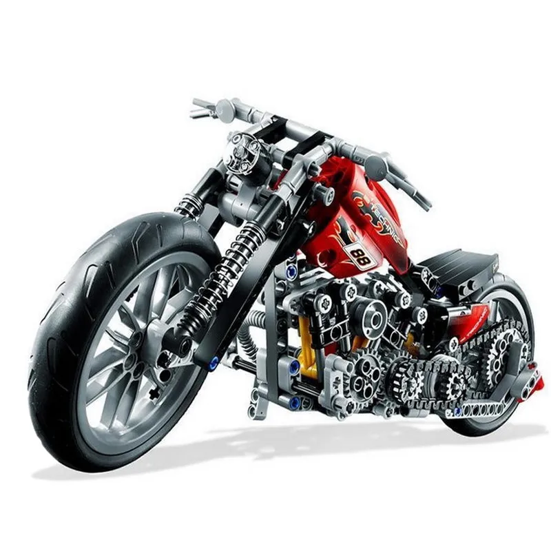 

378pcs Diy Speed Motorcycle Model Building Blocks Motobike Harley Vehicle Compatible With Legoingly Bricks For Kids Toys Gifts