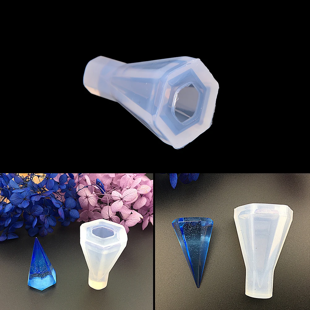 

DIY Diamond-shaped Cone Silicone Mold Mould 3D For Resin Pendant Jewelry Craft Making Tool Jewelry Mold