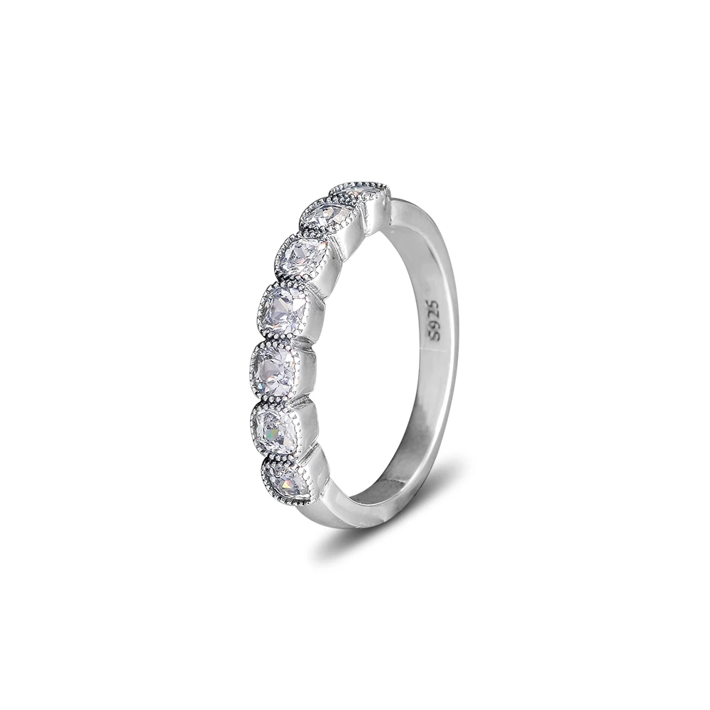

Alluring Cushion Silver Ring with Clear CZ 100% 925 Sterling Silver Jewelry Free Shipping