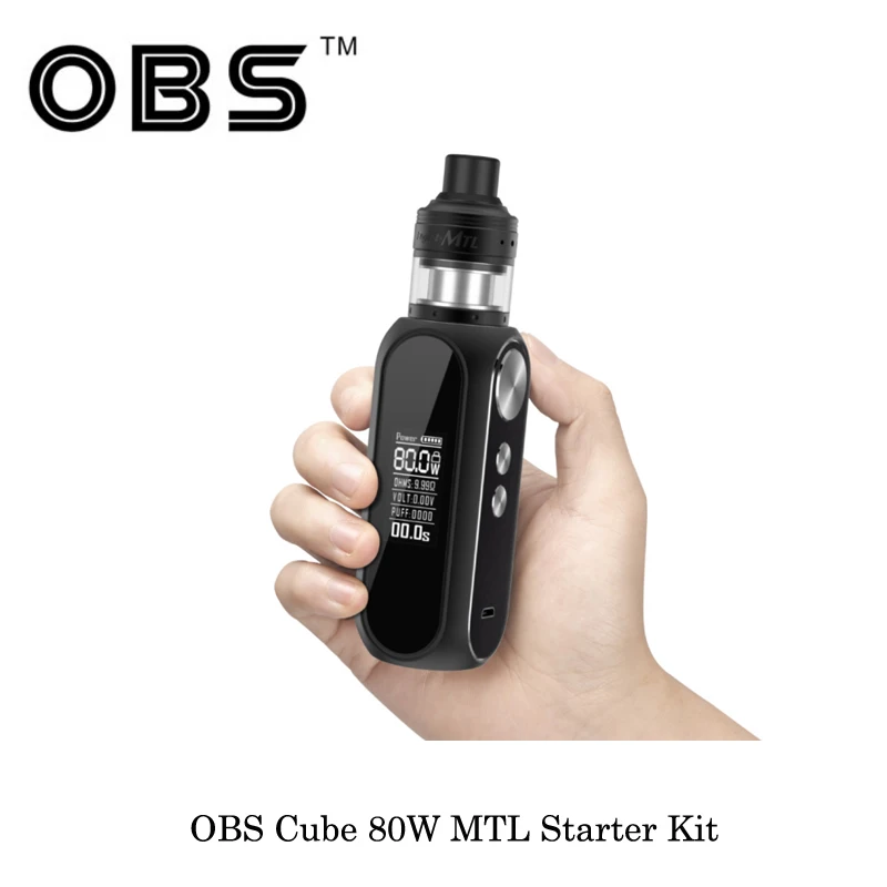 Электронная сигарета OBS Cube MTL 80 Вт стартовый набор 3000 мАч встроенный аккумулятор