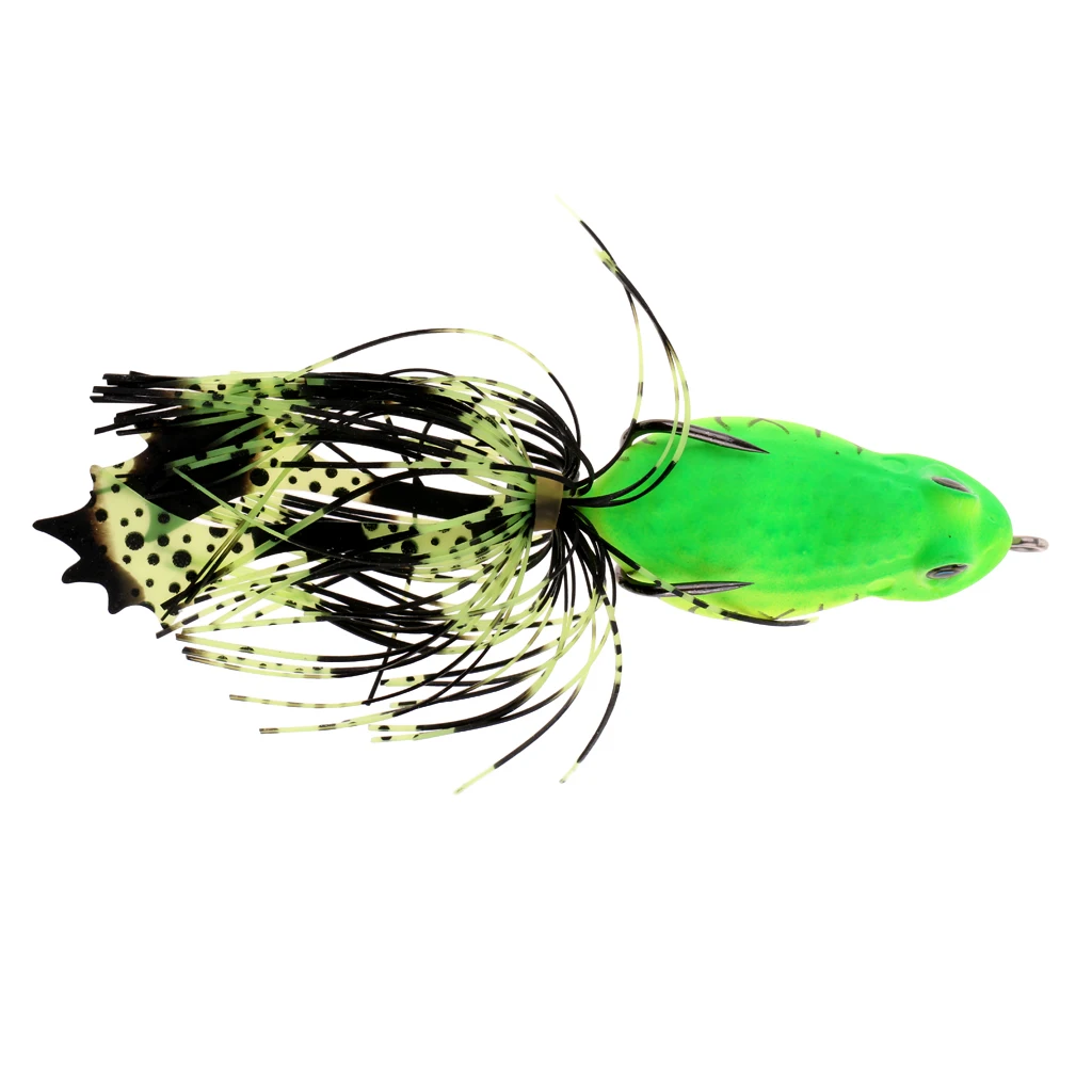 3D Frog Soft Fishing Lure Bait Floating Crankbaits Bass Pike Perch Catfish Snakehead Topwater Hollow Body Artificial Lures
