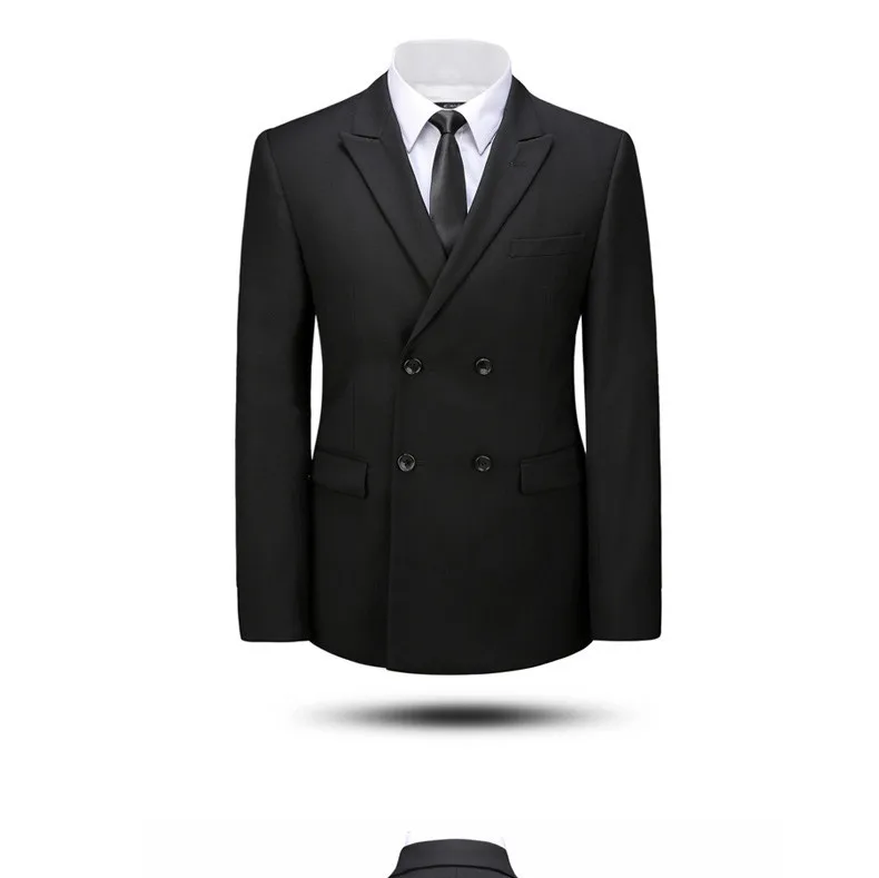 3 предмета(куртка+ брюки+ галстук-бабочка), мужские костюмы с заостренным отворотом, модный, выполненный на заказ, Terno Masculino Slim Fit, двойные приталенные пиджаки