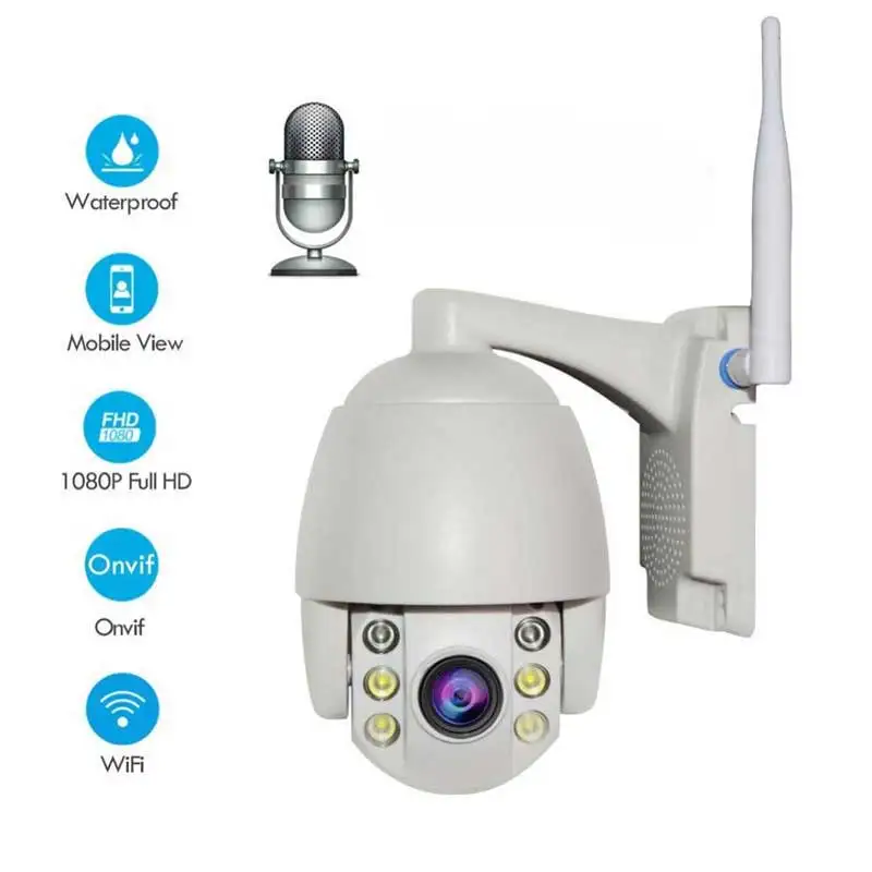 

Mini PTZ IP Camera Fix Lens HD 1080P Waterproof Security Camera 360° View ONVIF CCTV Video Surveillance System Full Color Night