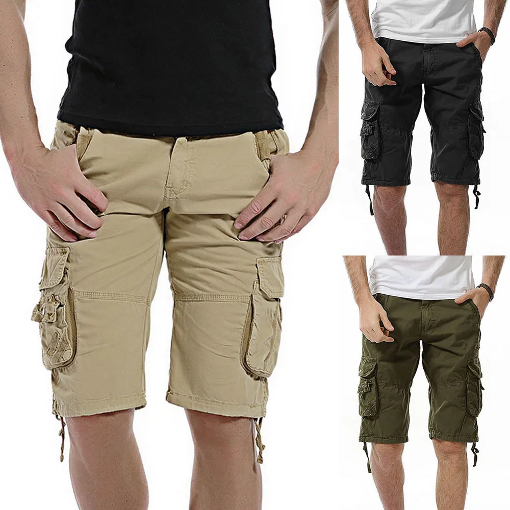 Новые стильные популярные мужские повседневные однотонные пляжные рабочие брюки карго высокого качества 6,27