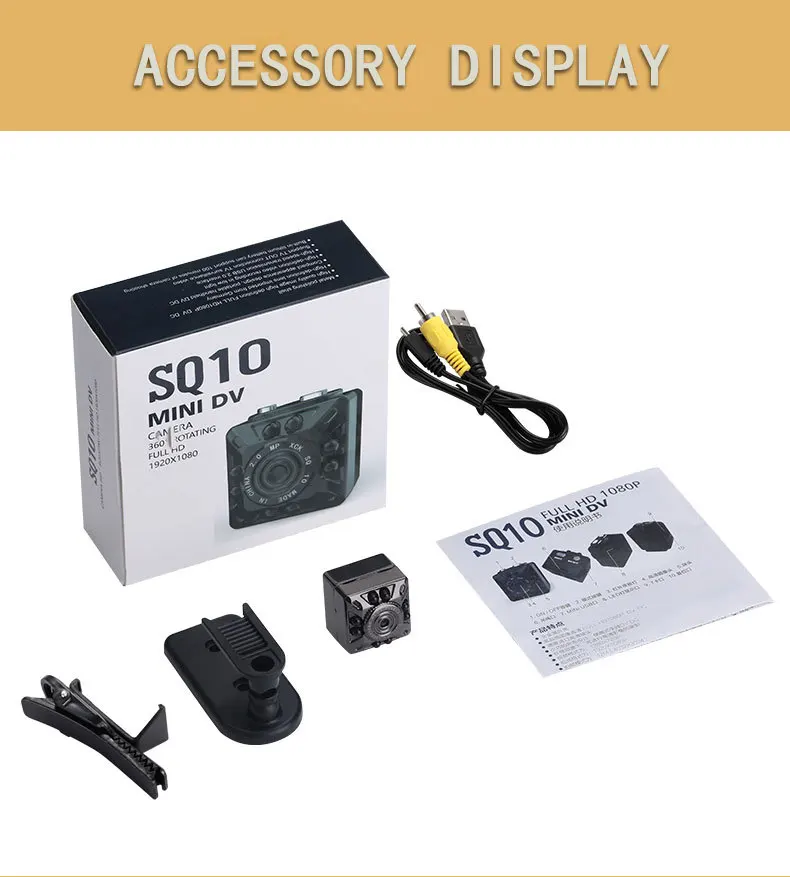 SQ10 мини камера Full HD 1080 P 720 DV DVR ИК ночного видения датчик обнаружения движения