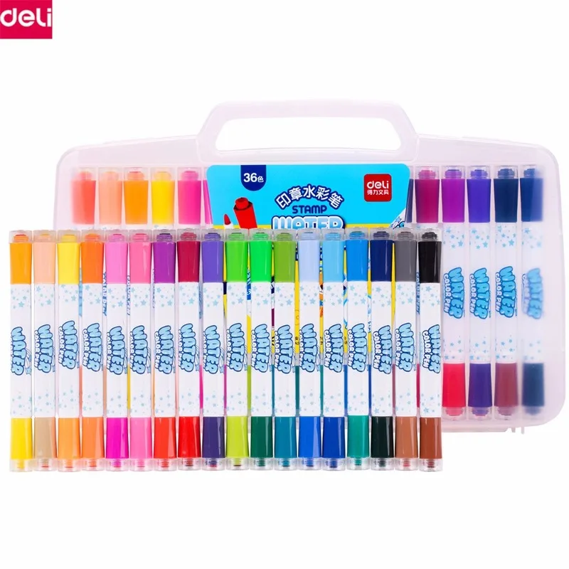 

Deli Water Color Pens Art Markers ,Dual Tip Pens,36 Colors Drawing Markers for Art, Sketching, Painting Art Accessories