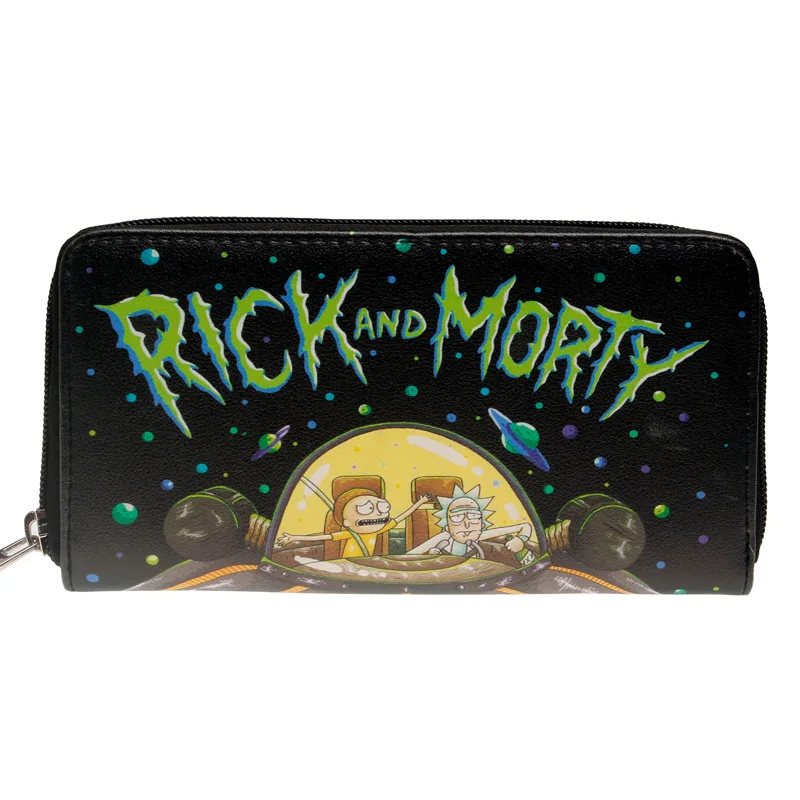 

Rick and Morty Letter Zip Around Wallet pu Long Fashion Women Wallets Designer Brand Purse Lady Party Wallet Female Card Holder