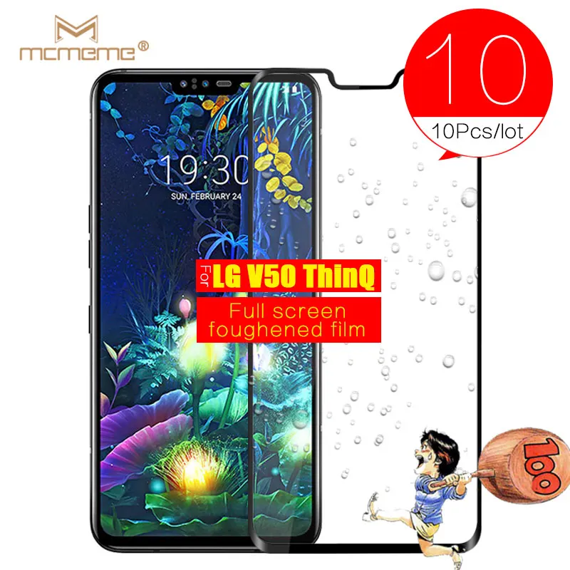 10 шт./партия для LG V50 ThinQ закаленное стекло для LG V50 ThinQ 5G СТЕКЛО для телефона LG V50 ThinQ 5G полный клей полное покрытие пленка крышка