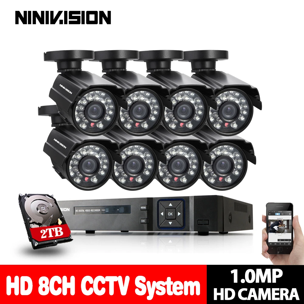 HD Беспроводная 3g USB CCTV Домашняя безопасность видео DVR система наблюдения 8CH 1080 p NVR комплект DVR 720 P наружная система безопасности камеры
