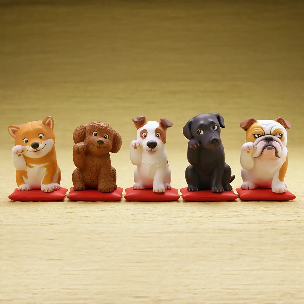 Япония gashapon игрушки милый талисман повезло Maneki щенков Моти Шиба ину labradordog бульдог Джек Рассел терьер манят рисунок