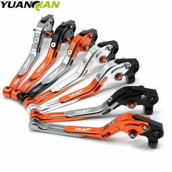

FOR DUKE LOGO Motorcycle lever CNC Adjustable Foldable Lengthening aluminum brake clutch levers for ktm 125 200 390 duke 2014-16