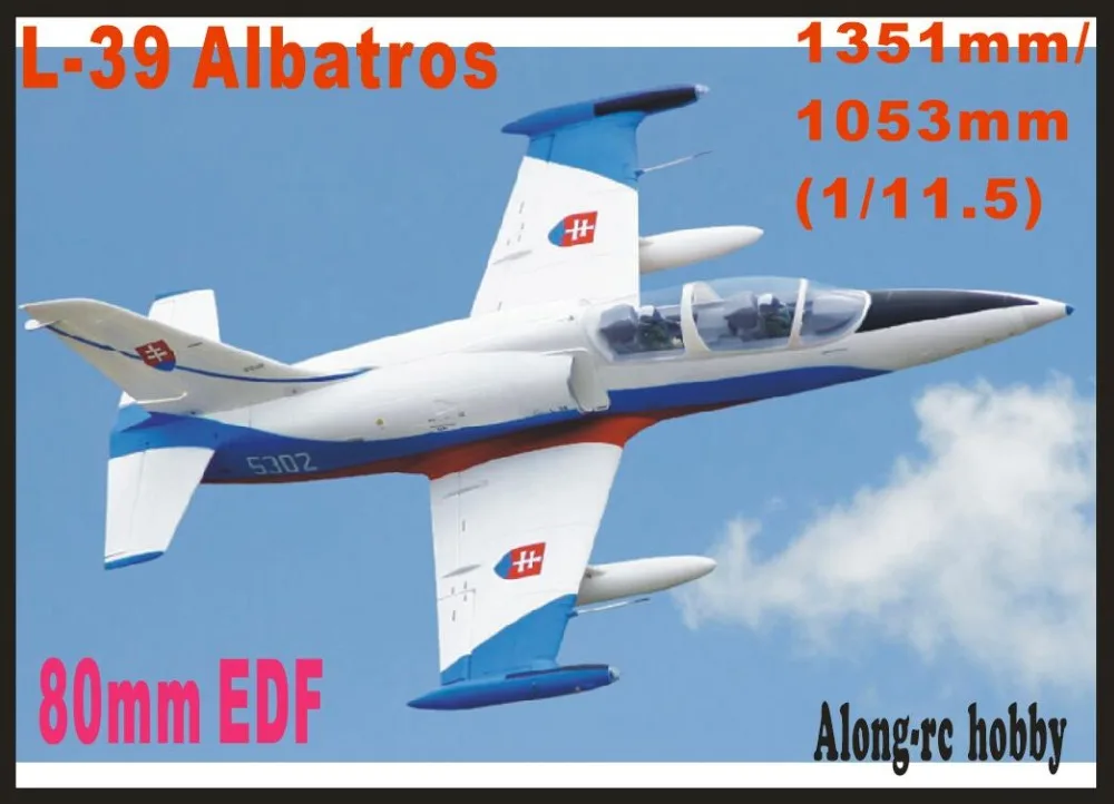 Новинка Электрический радиоуправляемый самолет Freewing 80 мм edf L 39 Albatros plane 6s PNP или