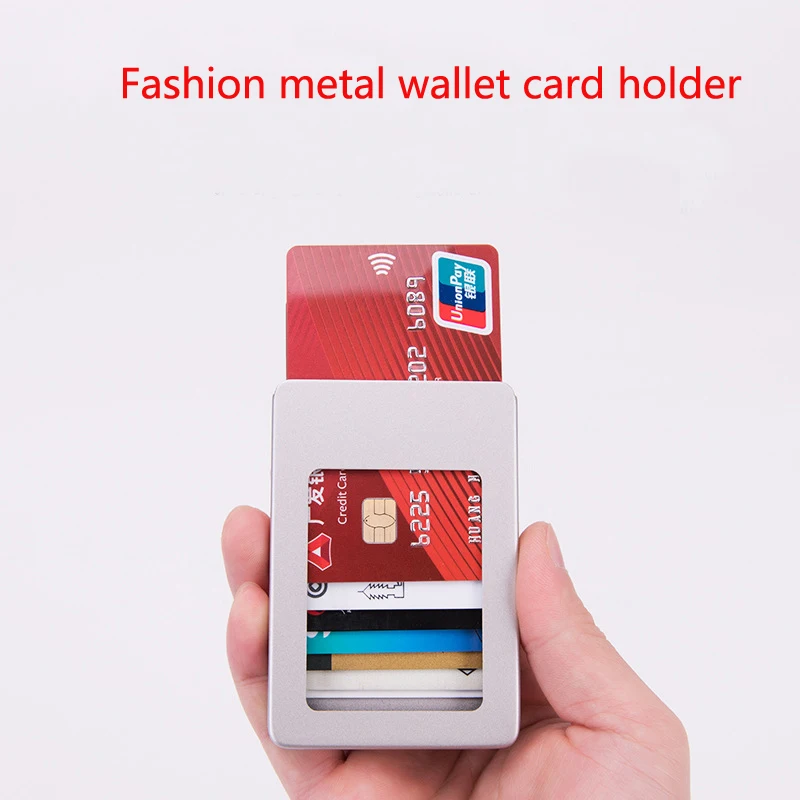 Новинка 2019 алюминиевый держатель для карт с технологией Rfid кошелек из