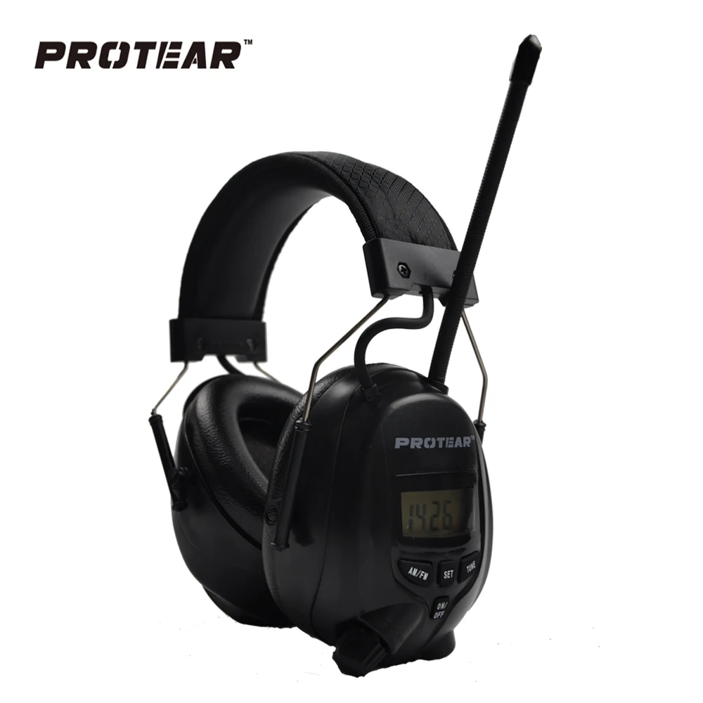 Protear НРР 25db электронные противошумные AM FM Радио ухо муфты электронная уха Защита