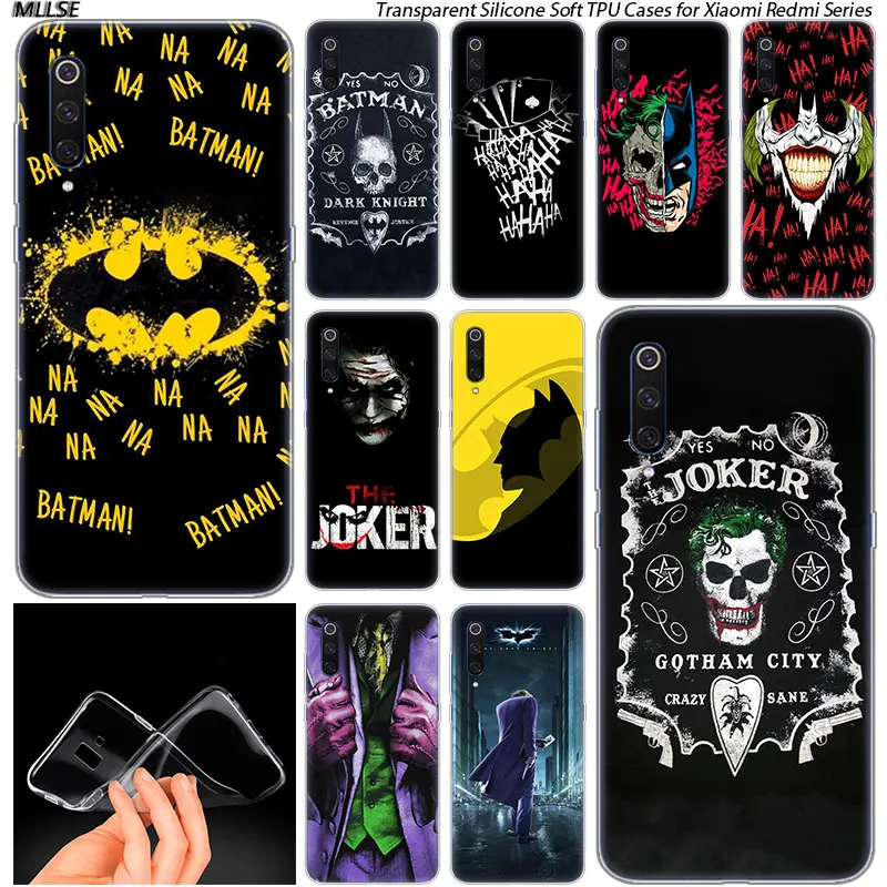 

Hot The Joker Batman Soft Silicone Case for Xiaomi Pocophone F1 Mi 5X A1 6X A2 8 SE Lite Play Mix3 9 9SE 9T Pro CC9 Cover