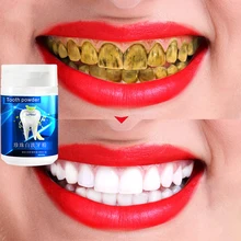 Limpieza de polvo blanqueador dental Limpieza de manchas rápidas eliminación de cuidado bucal blanqueador físico 50g pasta de dientes higiene bucal mejora de la halitosis