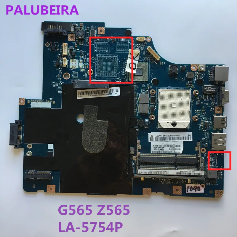 Материнская плата PALUBEIRA LA-5754P для lenovo G565 Z565 материнская плата для ноутбука Z565 материнская плата для тестирования материнской платы