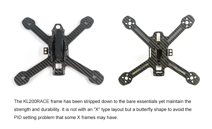 KL200Race гоночный Квадрокоптер с печатной платы