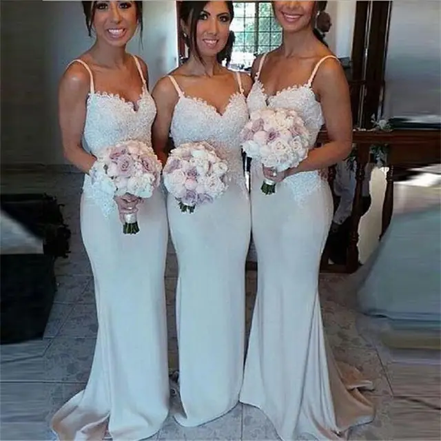 2016 Hot Under 100 Beach Wedding Long Bridesmaid Dresses Y 2016 Hot Under 100 Beach Wedding Long Bridesmaid Dresses Y Spaghetti Straps Lace Liques Prom Gowns