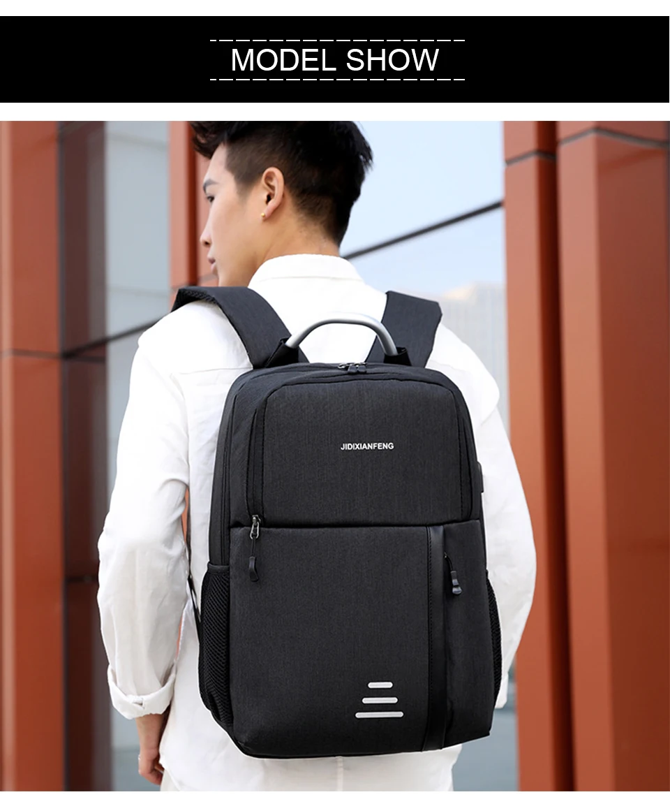Laptop Backpack 15.6 Men Women Backpacks Male Female Student Notebook Back Pack Mochila USB Charging Bagpack Business Travel Bag (10)