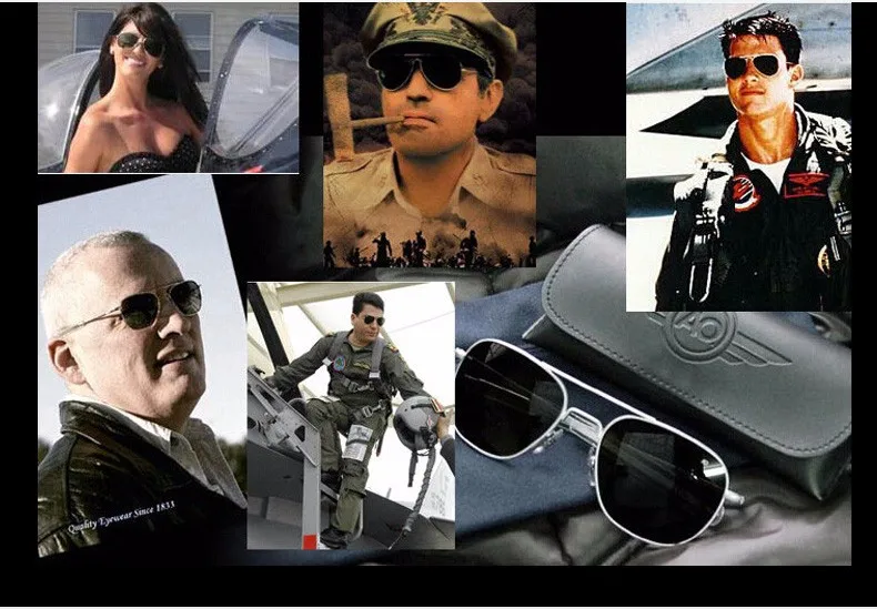 WHO CUTIE, американские Оптические солнцезащитные очки, мужские, фирменный дизайн,, James Bond, Солнцезащитные Очки Air Force AO, солнцезащитные очки для мужчин, подарок OM286