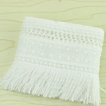 

2yards / 7cm a lot of white cotton tassel lace sewing garment accessories
