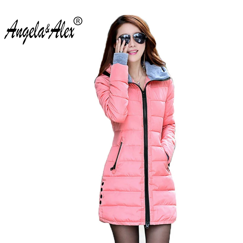 Winter Jacket Women 2017 New Female Parka Casual Long Coat Thin Quilted Padded Jacket Winter Warm
