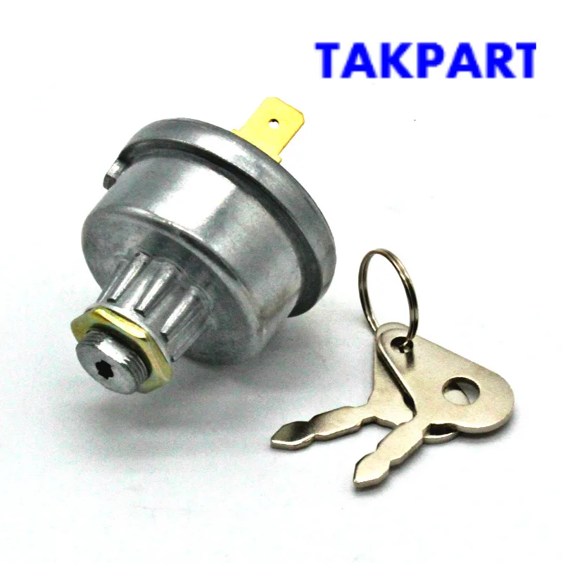 Takpart Ignition Switch Starter Universal Tractor Car Start Lock With 2