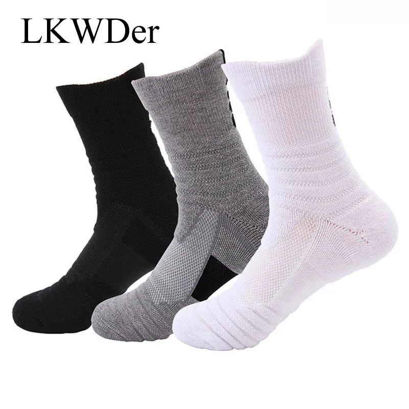LKWDer 5 пар мужские носки элитные спортивные Calcetines Hombre махровые толстые