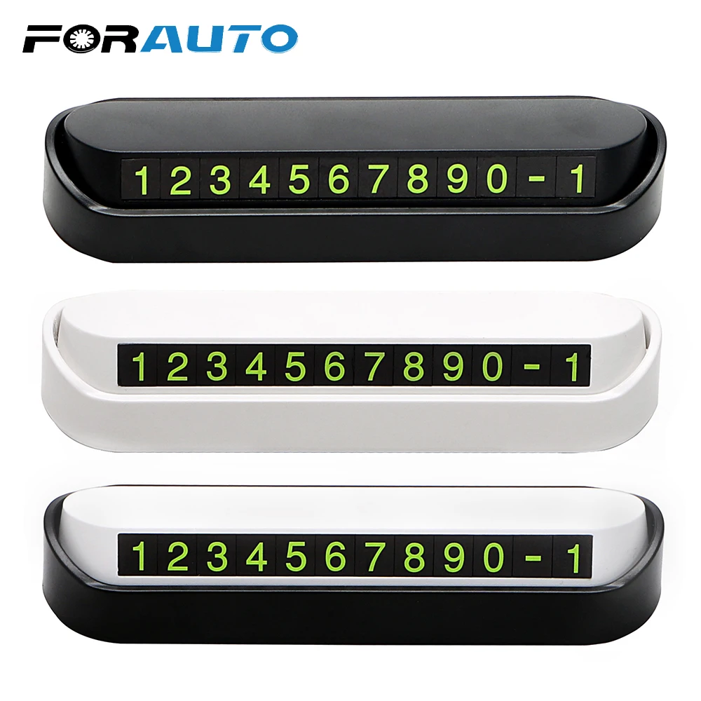 

FORAUTO Temporary Parking Card Phone Number Parking Plate Drawer Style Auto Stickers Rocker Switch Car Accessories Car Styling