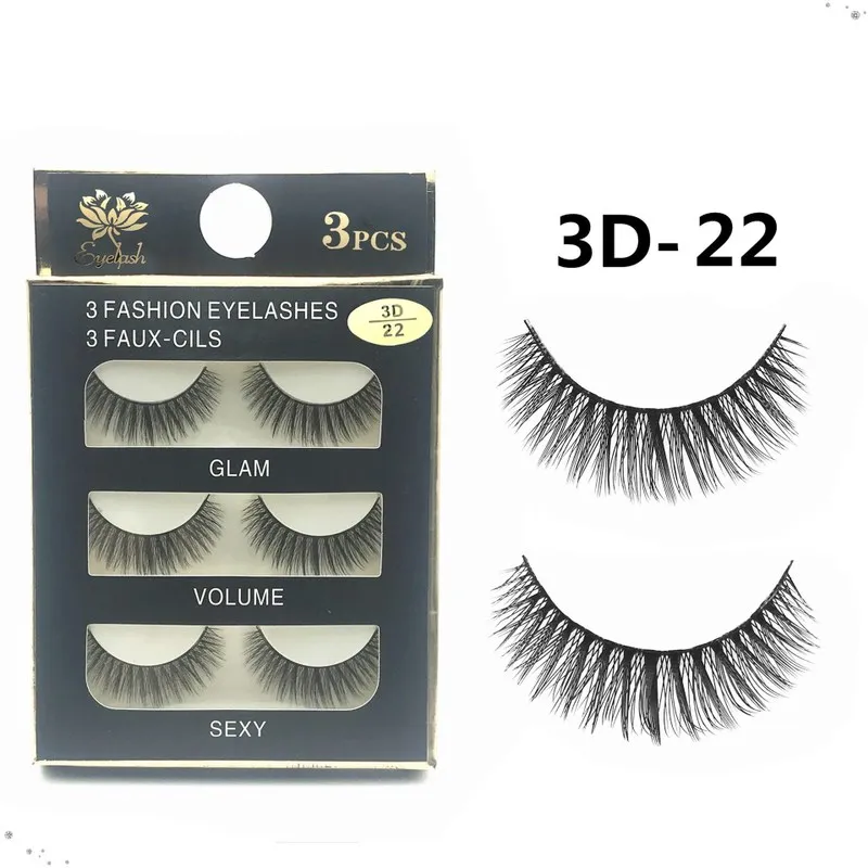 

3 pairs of simulation 3d false eyelashes multi-layer thick eyelash extension stereo eye makeup eye makeup