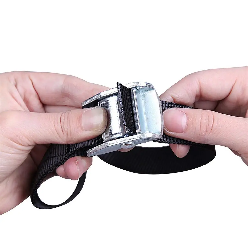 6pcs 3M Buckle Tie-Down Belt Cargo Straps For Car Motorcycle Bike With Metal Buckle Tow Rope Strong Ratchet Belt For Luggage Bag