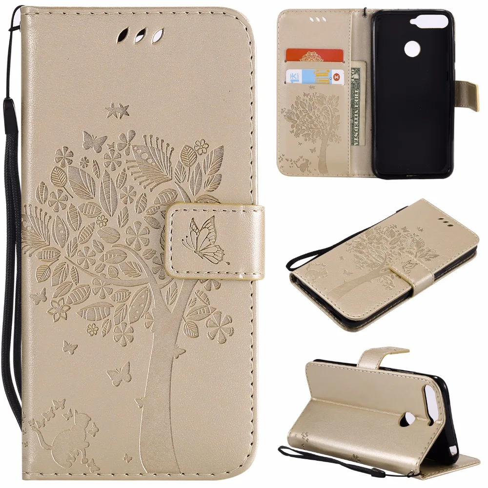 

3D Tree Cat For Huawei Honor 7A Pro AUM-L29 Case Flip PU Leather Stand Wallet Phone Cover Capa Honor 7A Honor7A Fingerprint hole