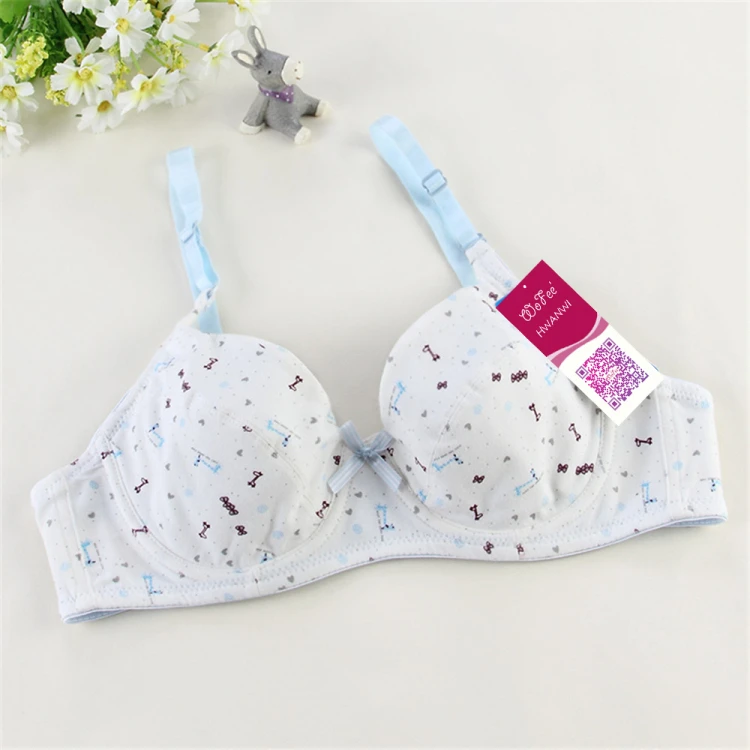 WoFee Girl Students No Rims Underwear Bra Vest Cotton Growth Period B1202