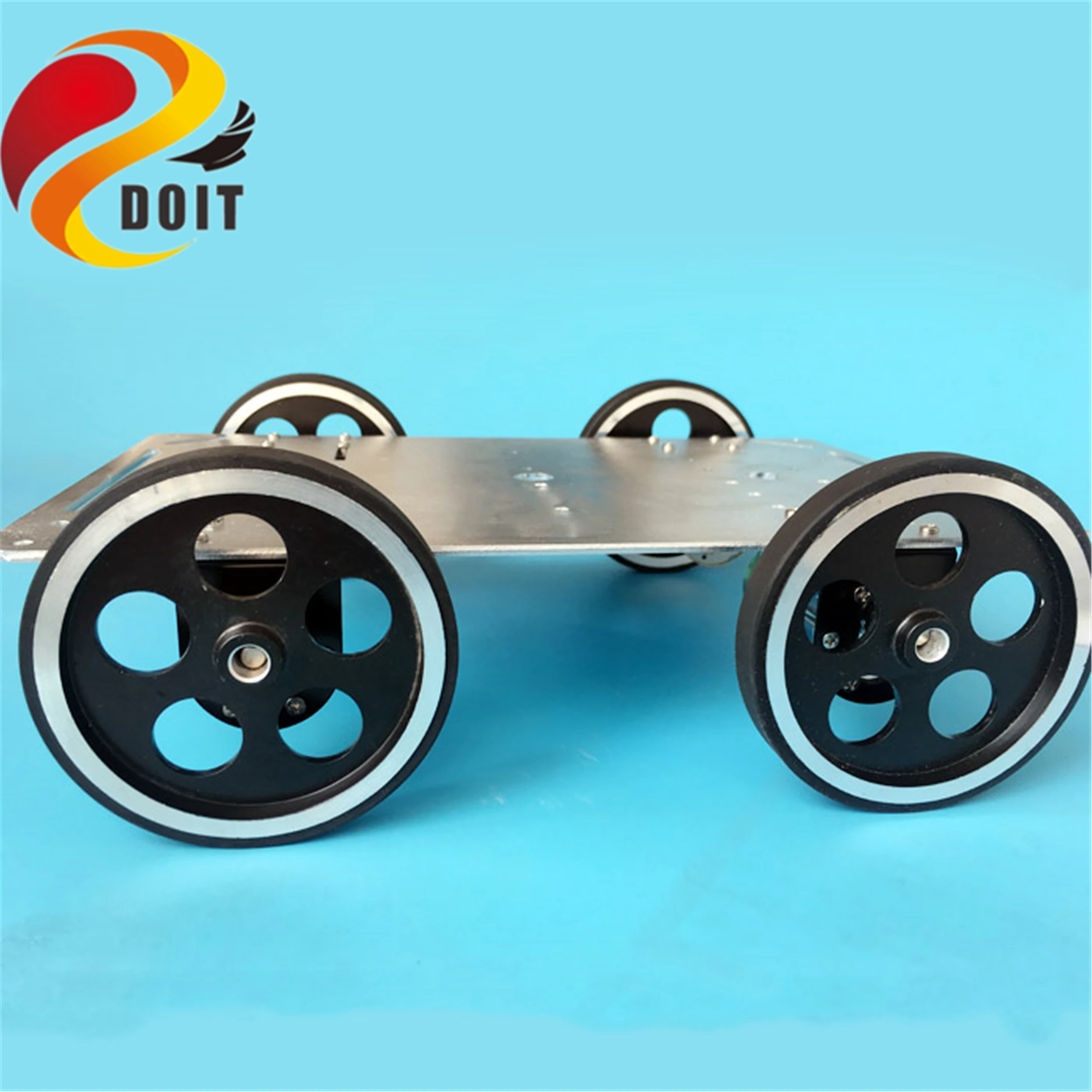 SZDOIT C600 50KG Heavy Load 4 Drive Intelligent Metal Trolley 4WD Robot Model With 4 Motors Electronic Competition