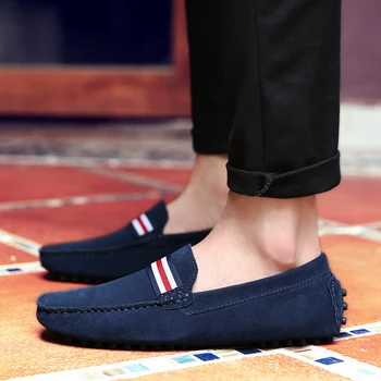 

GOXPACER Four Seasons Men Genuine Leather Shoes Casual Soft Bottom Fashion New Men Shoes Comfortable Flats Breathable Hot Sell
