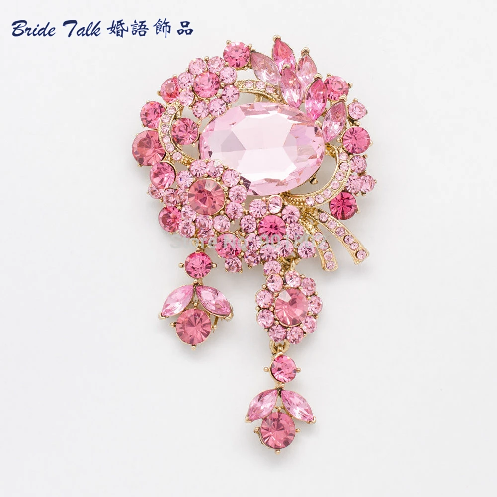 Женская Брошь с кристаллами 7 цветов 6537|brooches for women|bouquet broochpins women |