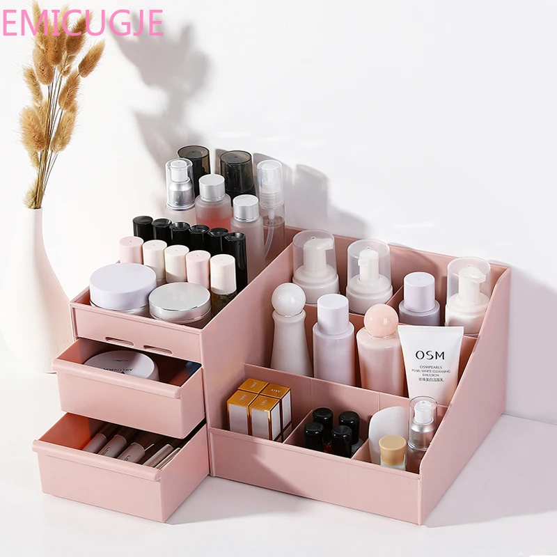 

Skin Care Rack House Organizer Container Mobile Phone Sundries Cosmetic Storage Box Drawer Desktopplastic Makeup Dressing Table