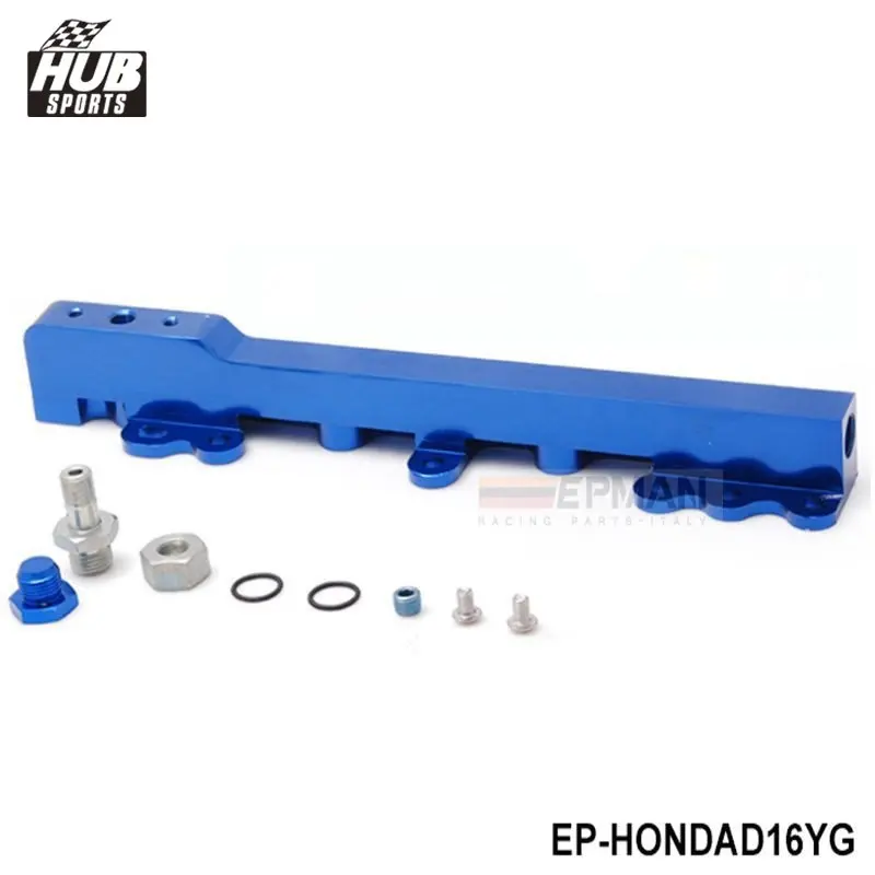 Racing-High Quality High Volume aluminum Fuel Rail For Honda D15B7 D15B8 D16A6 D16Z6 HU-HONDAD16YG
