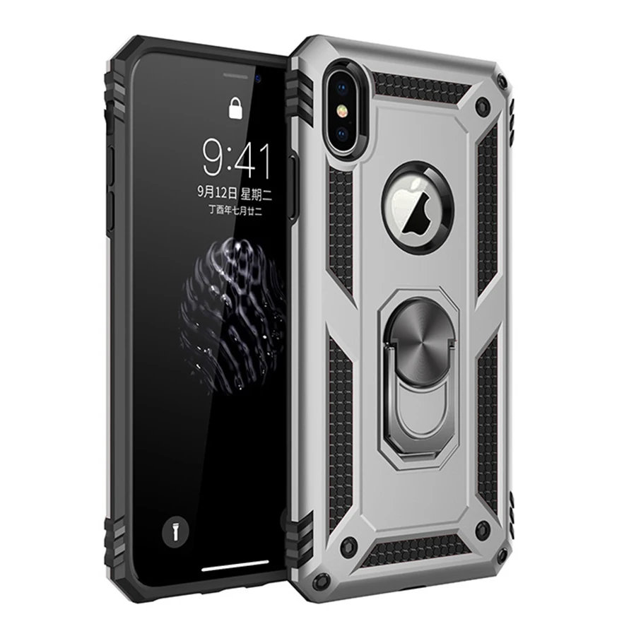 

Luxury Shockproof Case For iPhone XS Max X XR Armor Phone Case For iPhone 7 8 Plus 6 6S Plus Silicone Back Cover Anti-Fall Cases