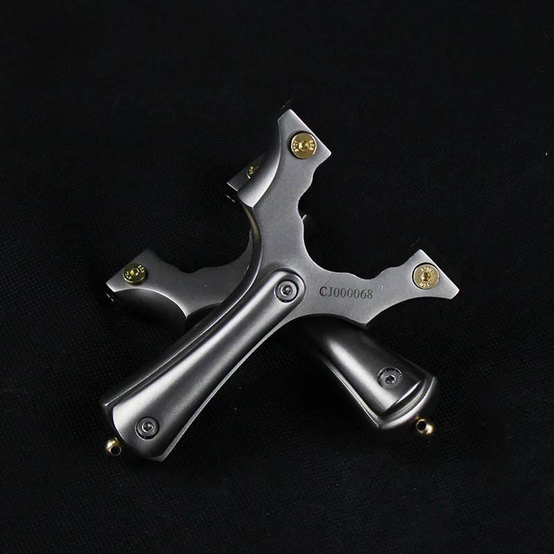 

Slingshot for Hunting High Quality Stainless Steel Accurate Aiming Catapult Flat Rubber Band New