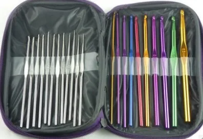 

120Set Metal needles set Hand Crochet Knitting Needle Tools stainless handle hook needlework for sweater gloves 22pcs/set