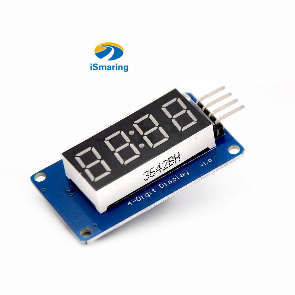 Официальный модуль iSmaring TM1637 светодиодный ным дисплеем для arduino 7 сегментов 4 бита 3