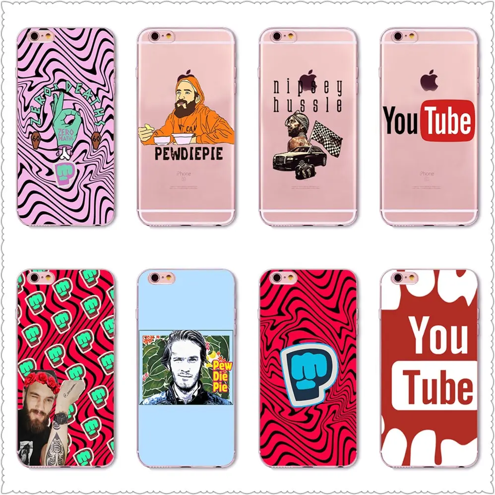 youtube pewdiepie Case For iPhone X XS Max XR 8 for SamsungS7 S8 S9 Silicone Felix Arvid Ulf Kjellberg case Cover