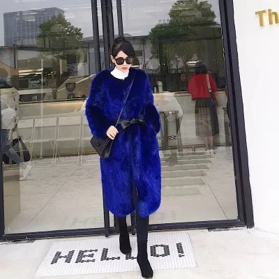 

New Style High-end Fashion Women Faux Fur Coat 17S24
