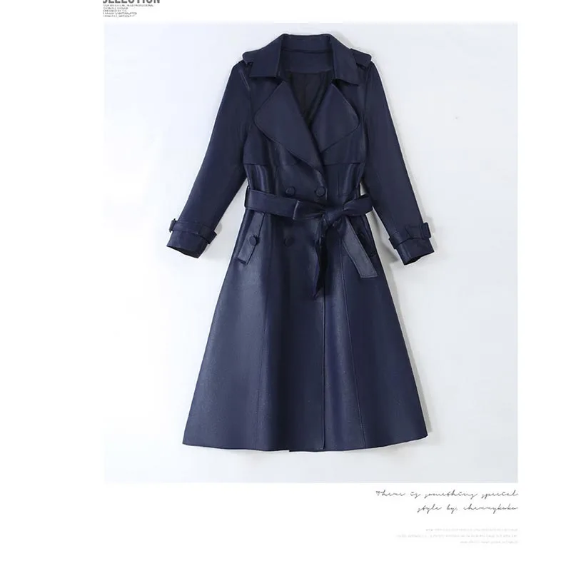 

2019 new spring coat women plus size long slim slimming waist wild fashion women fashion trench coat for women