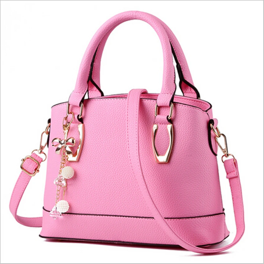 2017 New Bolsas Femininas Women's Handbag Women Shoulder Bag PU Leather Fashion Messenger bags Femme Sac A main Pink Beige Black