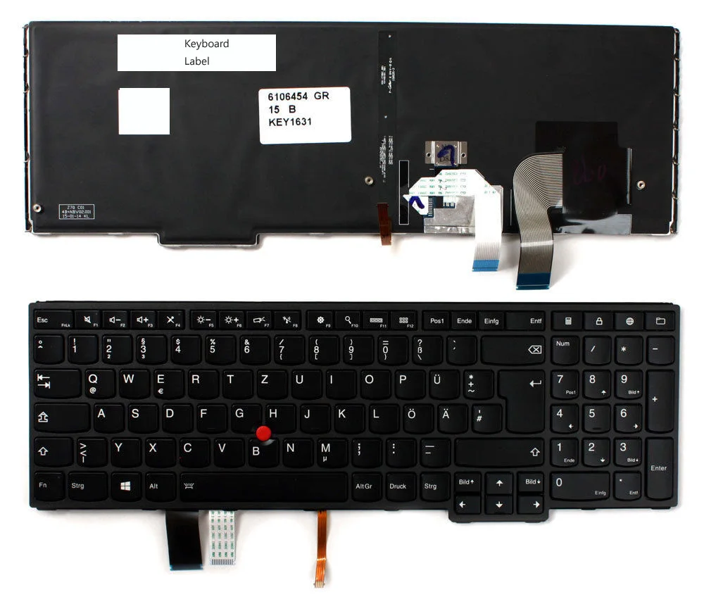 

News notebook laptop keyboard for IBM Lenovo ThinkPad Yoga 15 Backlit Gr/German layout